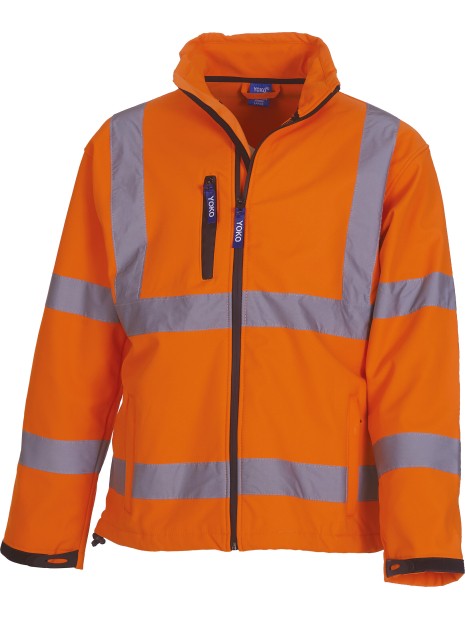 YOKO Veste softshell haute visibilité HI VIS ORANGE personnalisable