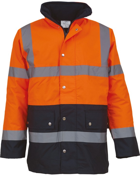 YOKO Hi-Vis Contrast Jacket Jacke personalisierbar