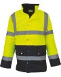 YOKO Hi-Vis Contrast Jacket Jacke personalisierbar