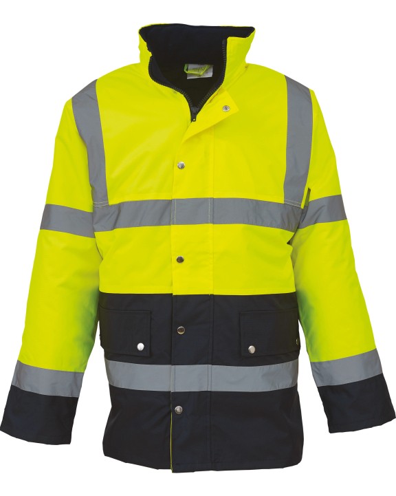 YOKO Hi-Vis Contrast Jacket Jacke personalisierbar