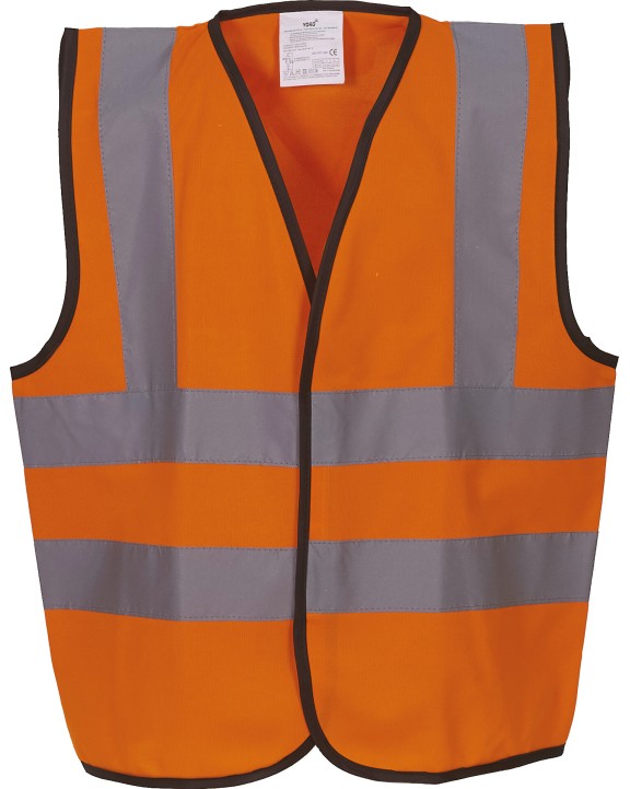 YOKO Kids' Hi-Vis Waistcoat Warnweste personalisierbar