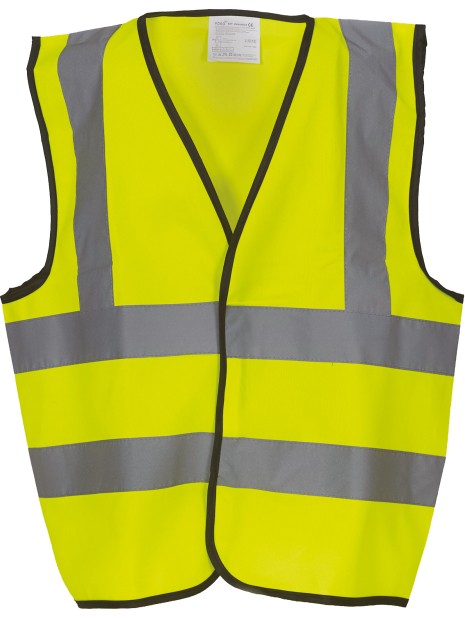 YOKO Gilet haute visibilité enfant HI-VIS JAUNE personnalisable