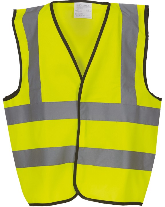 YOKO Kids' Hi-Vis Waistcoat Warnweste personalisierbar