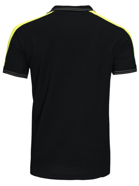 PROJOB 2018 POLO BANDES FLUO noir/jaune personnalisable