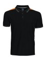 PROJOB 2018 POLO BANDES FLUO noir/orange personnalisable