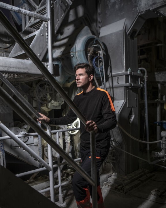 T-shirt PROJOB 2020 T-SHIRT LANGE MOUWEN MET FLUO INZETSTUKKEN voor bedrukking &amp; borduring