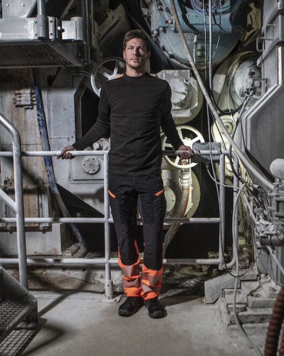 T-shirt PROJOB 2020 T-SHIRT LANGE MOUWEN MET FLUO INZETSTUKKEN voor bedrukking &amp; borduring