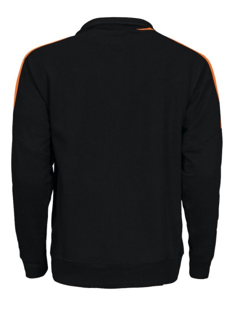 PROJOB 2123 SWEATSHIRT FULL ZIP BANDES FLUO noir/orange personnalisable