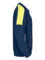 PROJOB 2123 SWEATSHIRT FULL ZIP BANDES FLUO bleu marine/jaune personnalisable
