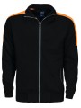 PROJOB 2123 SWEATSHIRT FULL ZIP BANDES FLUO noir/orange personnalisable