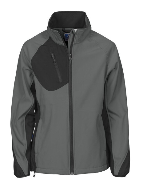 PROJOB 2423 SOFTSHELL PRIO FEMME BICOLORE gris personnalisable
