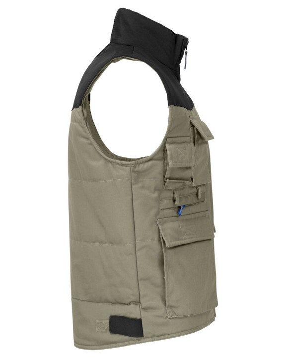 Veste personnalisable PROJOB 2806 VESTE SANS MANCHE DOUBLEE MULTIPOCHES EPAULES CONTRASTEES