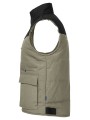 PROJOB 2806 VESTE SANS MANCHE DOUBLEE MULTIPOCHES EPAULES CONTRASTEES khaki personnalisable