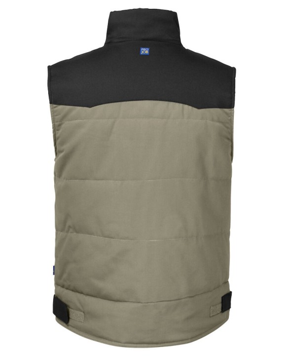 Veste personnalisable PROJOB 2806 VESTE SANS MANCHE DOUBLEE MULTIPOCHES EPAULES CONTRASTEES