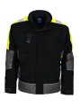 PROJOB 4419 VESTE DOUBLEE BANDES HV noir personnalisable