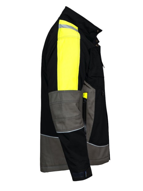 PROJOB 4419 VESTE DOUBLEE BANDES HV noir personnalisable