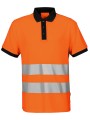 PROJOB 6008 POLO PIQUE - EN ISO 20471 CLASSE 2 orange/noir personnalisable