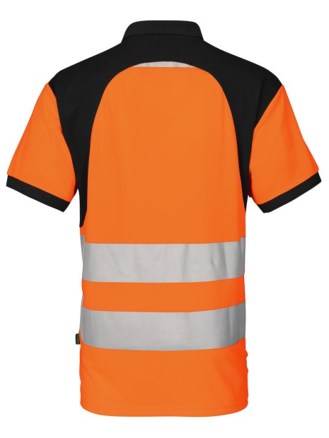 PROJOB 6008 POLO PIQUE - EN ISO 20471 CLASSE 2 orange/noir personnalisable