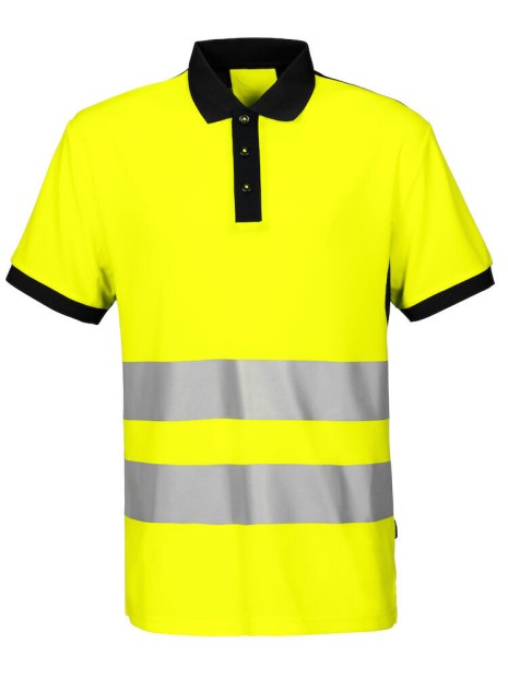 PROJOB 6008 POLO PIQUE - EN ISO 20471 CLASSE 2 jaune/noir personnalisable