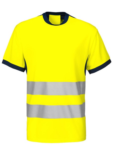 PROJOB 6009 T-SHIRT - EN ISO 20471 CLASSE 2 jaune/bleu marine personnalisable