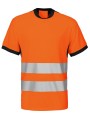 PROJOB 6009 T-SHIRT - EN ISO 20471 CLASSE 2 orange/noir personnalisable