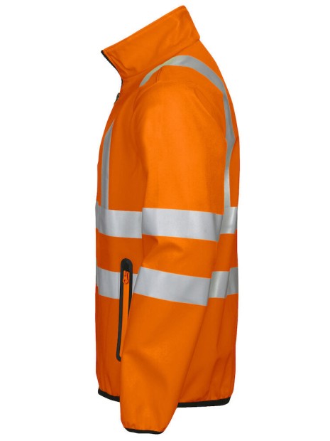 PROJOB 6412 SOFTSHELL 3 COUCHES - EN ISO 20471 CLASSE 3 orange/noir personnalisable
