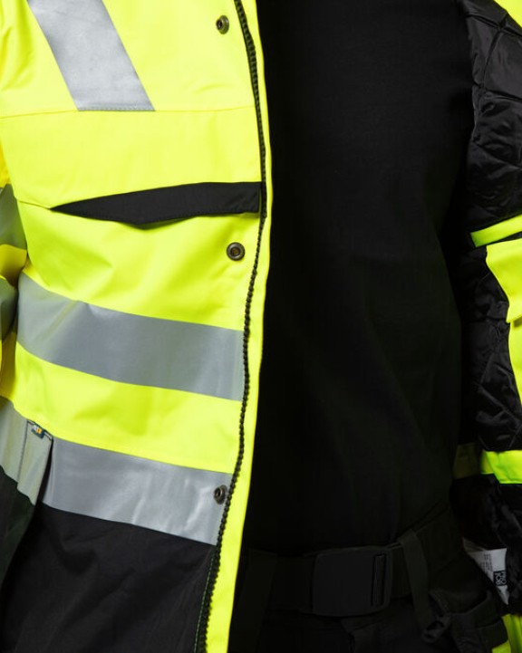 Veste personnalisable PROJOB 6418 PARKA POLYURETHANE HV MATELASSEE - EN ISO 20471 CLASSE 3 - EN 343 3/1/X