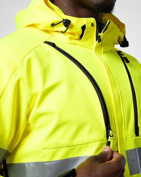 Softshell personnalisable PROJOB 6420 PARKA SOFTSHELL - EN ISO 20471 CLASSE 3/2