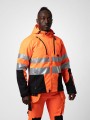 Softshells à personnaliser PROJOB 6420 PARKA SOFTSHELL - EN ISO 20471 CLASSE 3/2 orange/noir