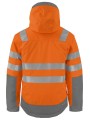 PROJOB 6422 PARKA POLYESTER DOUBLEE - EN ISO 20471 CLASSE 3 orange/gris personnalisable