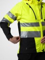 Softshells à personnaliser PROJOB 6424 PARKA SOFTSHELL DOUBLEE FEMME - EN ISO 20471 CLASSE 3/2 jaune/noir