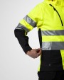 Softshell personnalisable PROJOB 6424 PARKA SOFTSHELL DOUBLEE FEMME - EN ISO 20471 CLASSE 3/2
