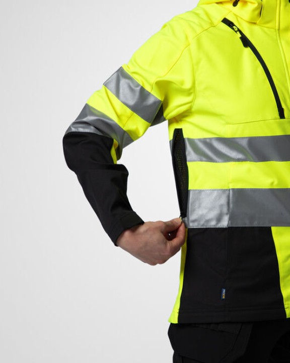 Softshell personnalisable PROJOB 6424 PARKA SOFTSHELL DOUBLEE FEMME - EN ISO 20471 CLASSE 3/2