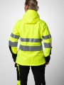 Softshells à personnaliser PROJOB 6424 PARKA SOFTSHELL DOUBLEE FEMME - EN ISO 20471 CLASSE 3/2 jaune/noir