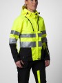 Softshells à personnaliser PROJOB 6424 PARKA SOFTSHELL DOUBLEE FEMME - EN ISO 20471 CLASSE 3/2 jaune/noir