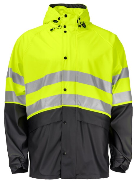 PROJOB 6431 VESTE DE PLUIE ETANCHE- EN ISO 20471 CLASSE 3/2 jaune/noir personnalisable