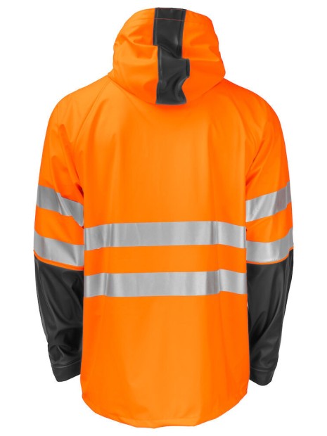 PROJOB 6431 VESTE DE PLUIE ETANCHE- EN ISO 20471 CLASSE 3/2 orange/noir personnalisable