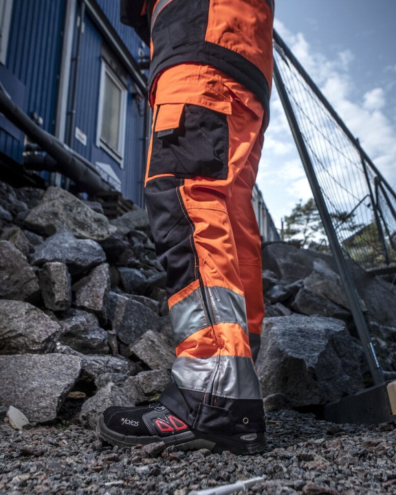 Broek PROJOB 6514 GEVOERDE SIGNALISATIEREGENBROEK EN ISO 20471 KLASSE 2 voor bedrukking &amp; borduring