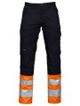 PROJOB 6523 PANTALON POLYCOTON - EN ISO 20471 CLASSE 1 orange/noir personnalisable