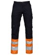 Broek PROJOB 6523 SIGNALISATIEBROEK MET KNIEZAKKEN EN ISO 20471 KLASSE 1 voor bedrukking &amp; borduring