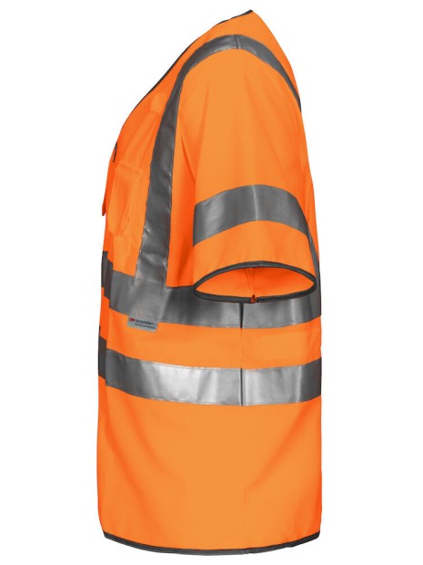 PROJOB 6707 GILET PRIO ZIPPE - EN ISO 20471 CLASSE 3 orange personnalisable