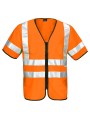 PROJOB 6707 GILET PRIO ZIPPE - EN ISO 20471 CLASSE 3 orange personnalisable
