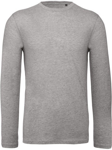 B&C T-shirt bio Inspire homme manches longues gris sport personnalisable