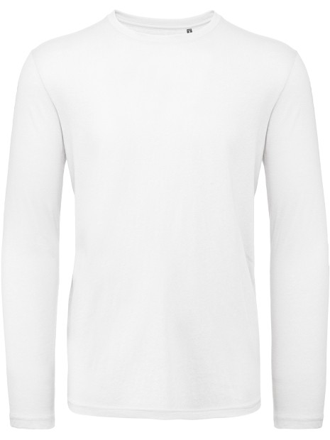 B&C T-shirt bio Inspire homme manches longues blanc personnalisable