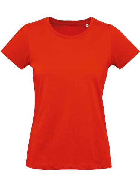 B&C T-shirt bio femme Inspire Plus rouge feu personnalisable
