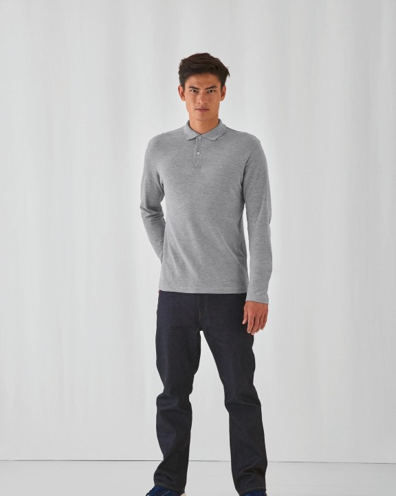 B&C ID.001 Men's long-sleeved polo shirt Poloshirt personalisierbar