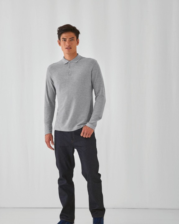 Polo personnalisable B&C Polo homme ID.001 manches longues