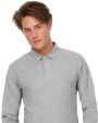 Poloshirt B&C ID.001 Men's long-sleeve polo shirt voor bedrukking &amp; borduring
