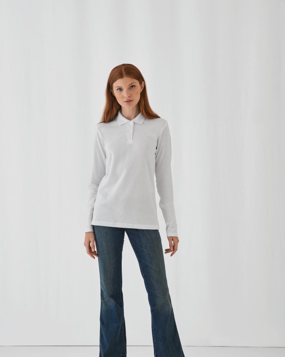 Polo personnalisable B&C Polo femme ID.001 manches longues