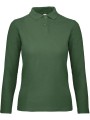 B&C Polo femme ID.001 manches longues vert bouteille personnalisable